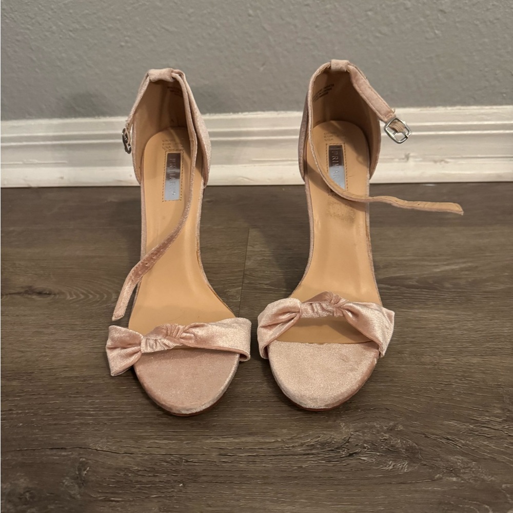 Elegant Cream Ankle Strap Heels